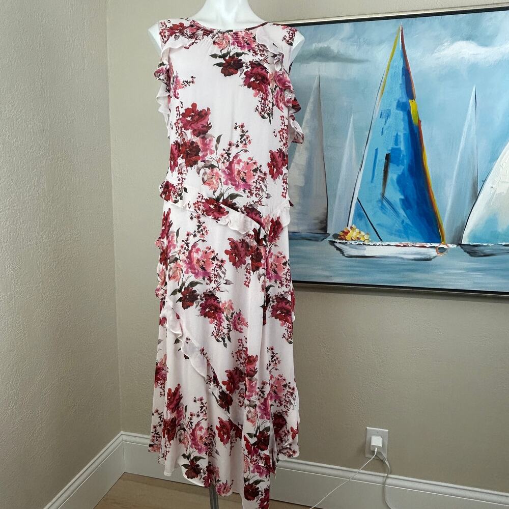 Sundance Maxi Dress Blushing Gardens Sleeveless Floral Ruffled
Sz XXL NWOT - Picture 2 of 7